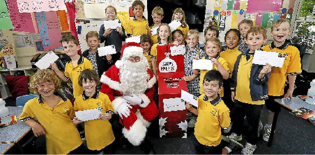 Schoolchildren across south-east Queensland are encouraged to send their Christmas wish lists to Santa Claus with help from Australia Post. Schoolchildren across south-east Queensland are encouraged to send their Christmas wish lists to Santa Claus with help from Australia Post.